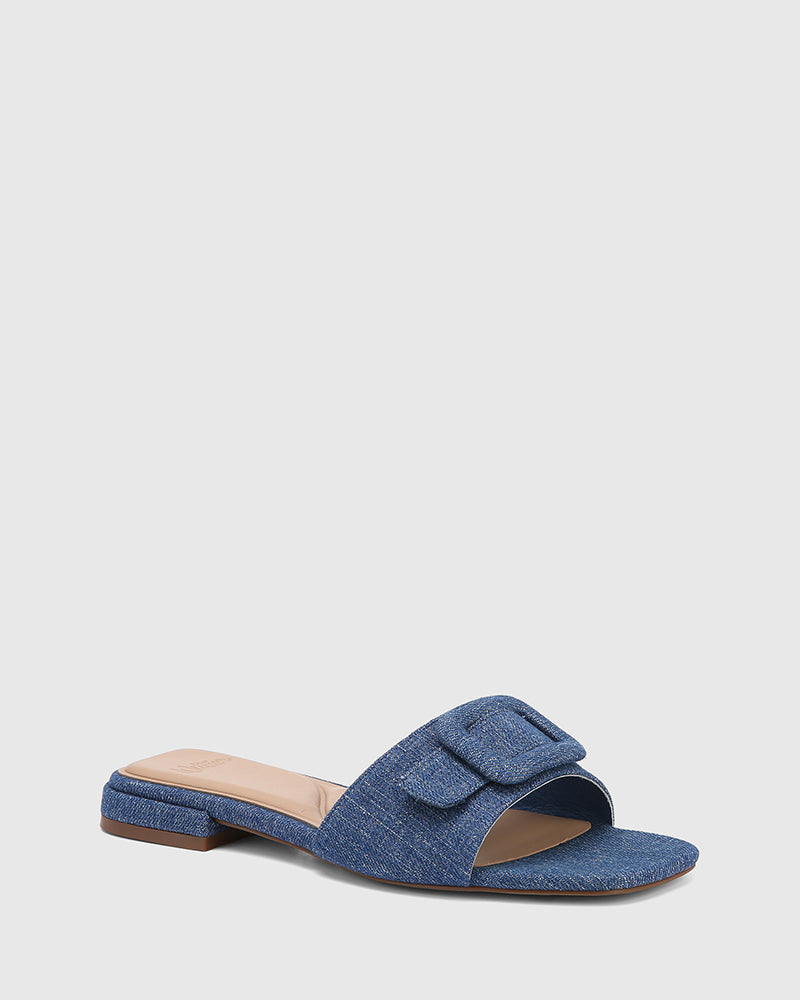 Enise Ocean Blue Denim Slide