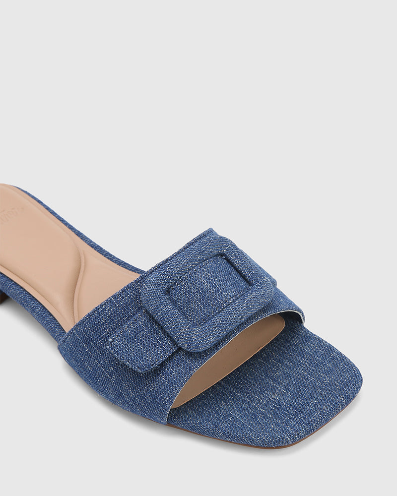 Enise Ocean Blue Denim Slide