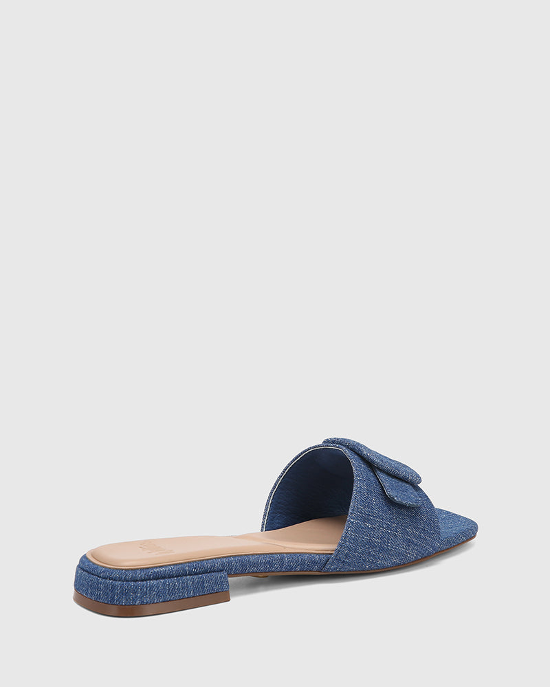 Enise Ocean Blue Denim Slide