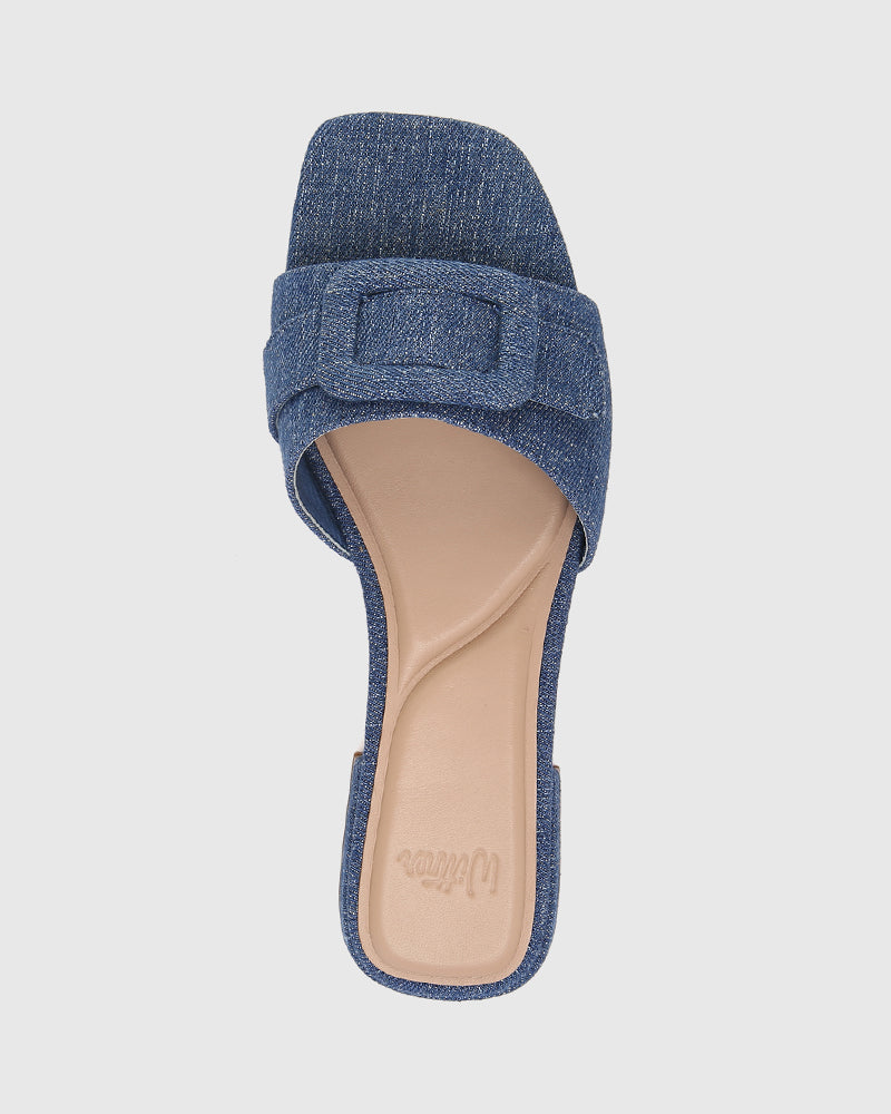 Enise Ocean Blue Denim Slide