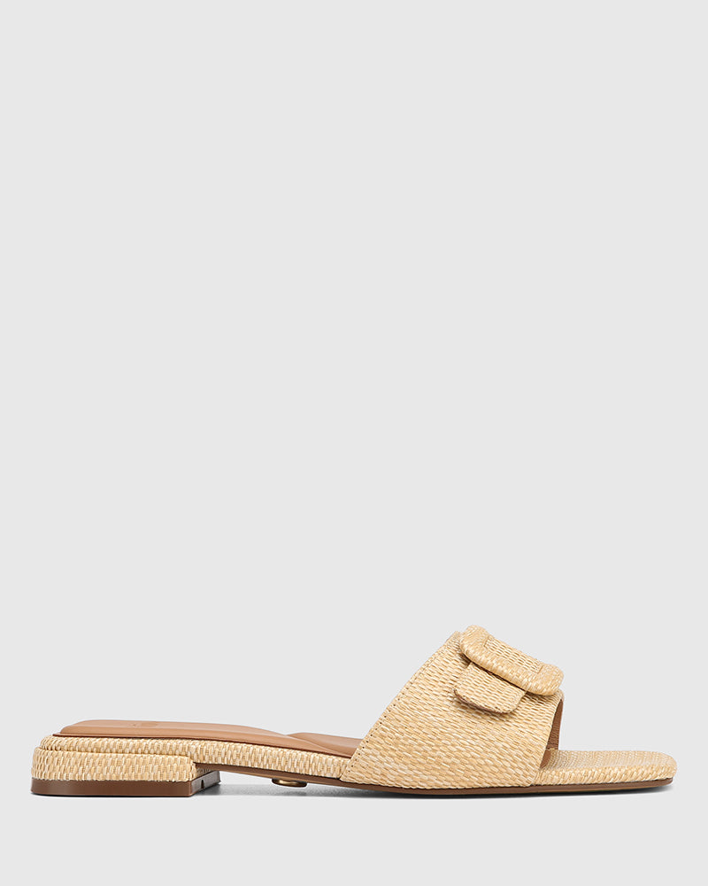 Enise Natural Recycled Textile Slide