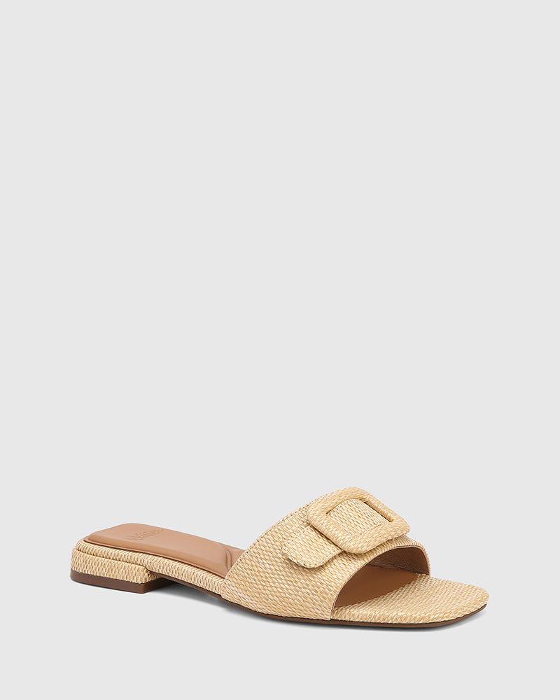 Enise Natural Recycled Textile Slide