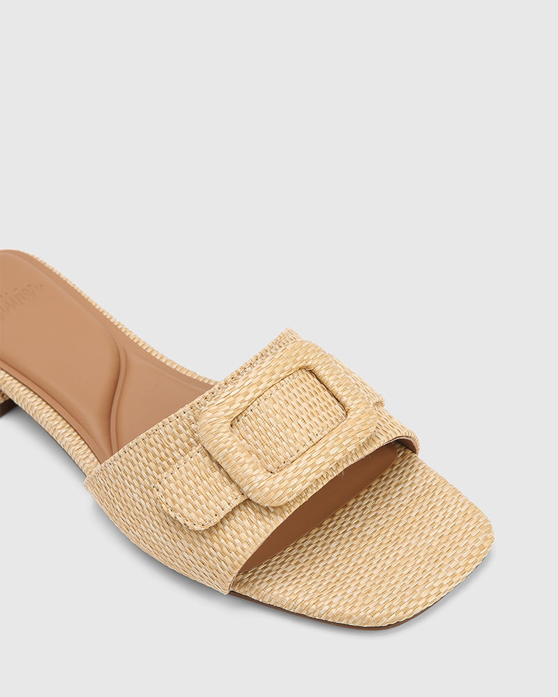 Enise Natural Recycled Textile Slide