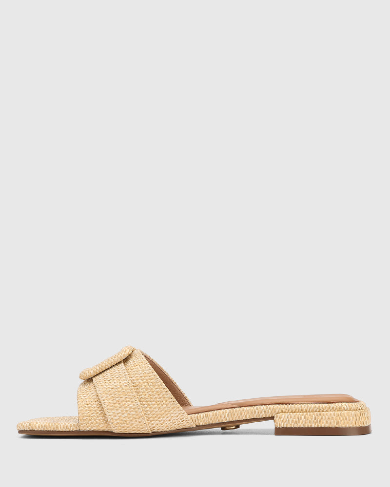 Enise Natural Recycled Textile Slide