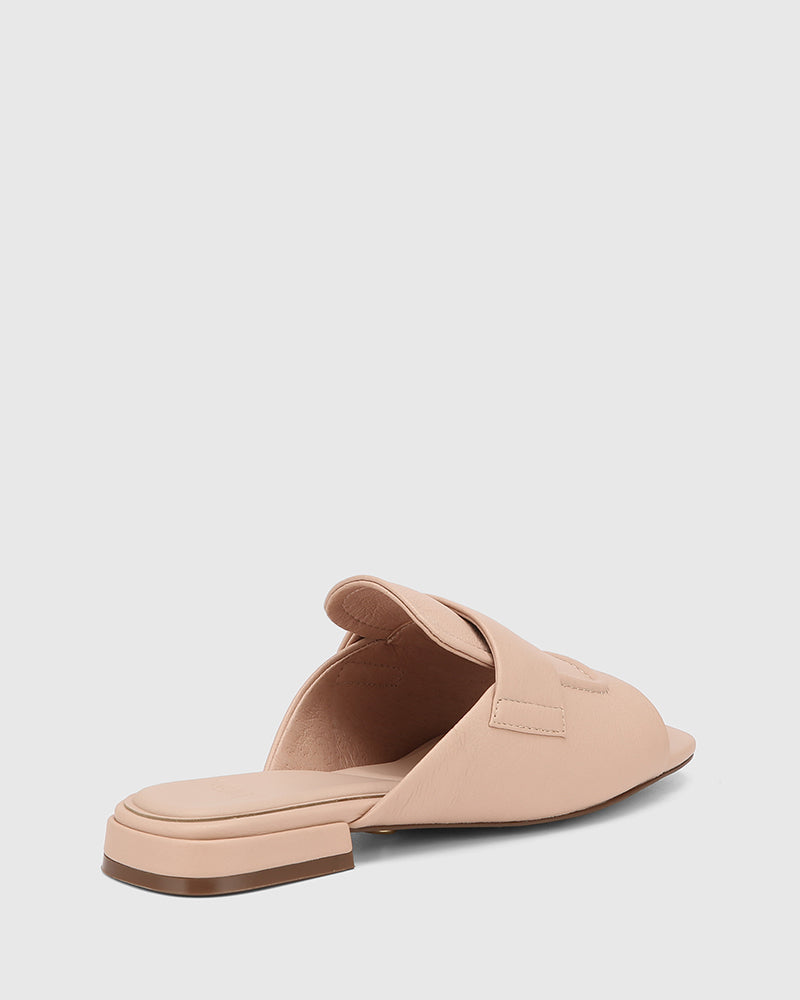 Euginia Ballet Pink Pebbled Leather Slide