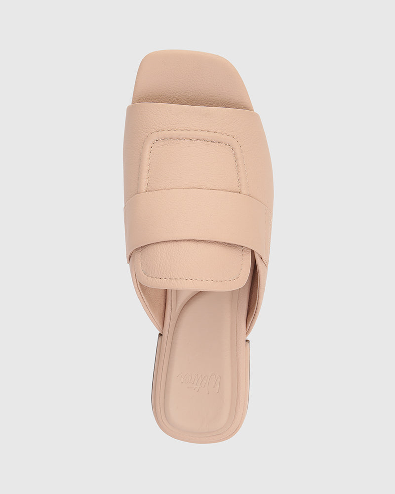 Euginia Ballet Pink Pebbled Leather Slide