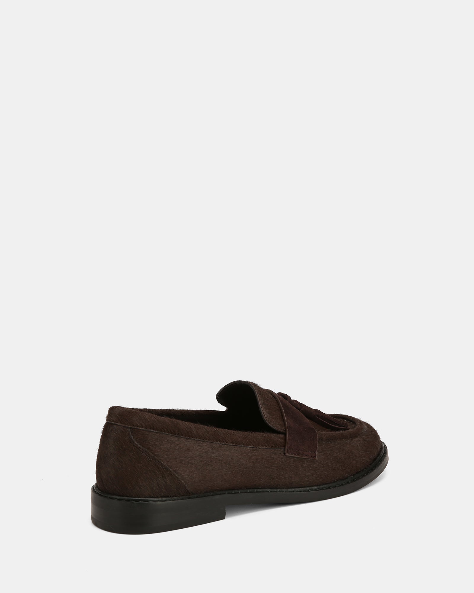 Evelyn Chocolate Hair-on Leather Loafer