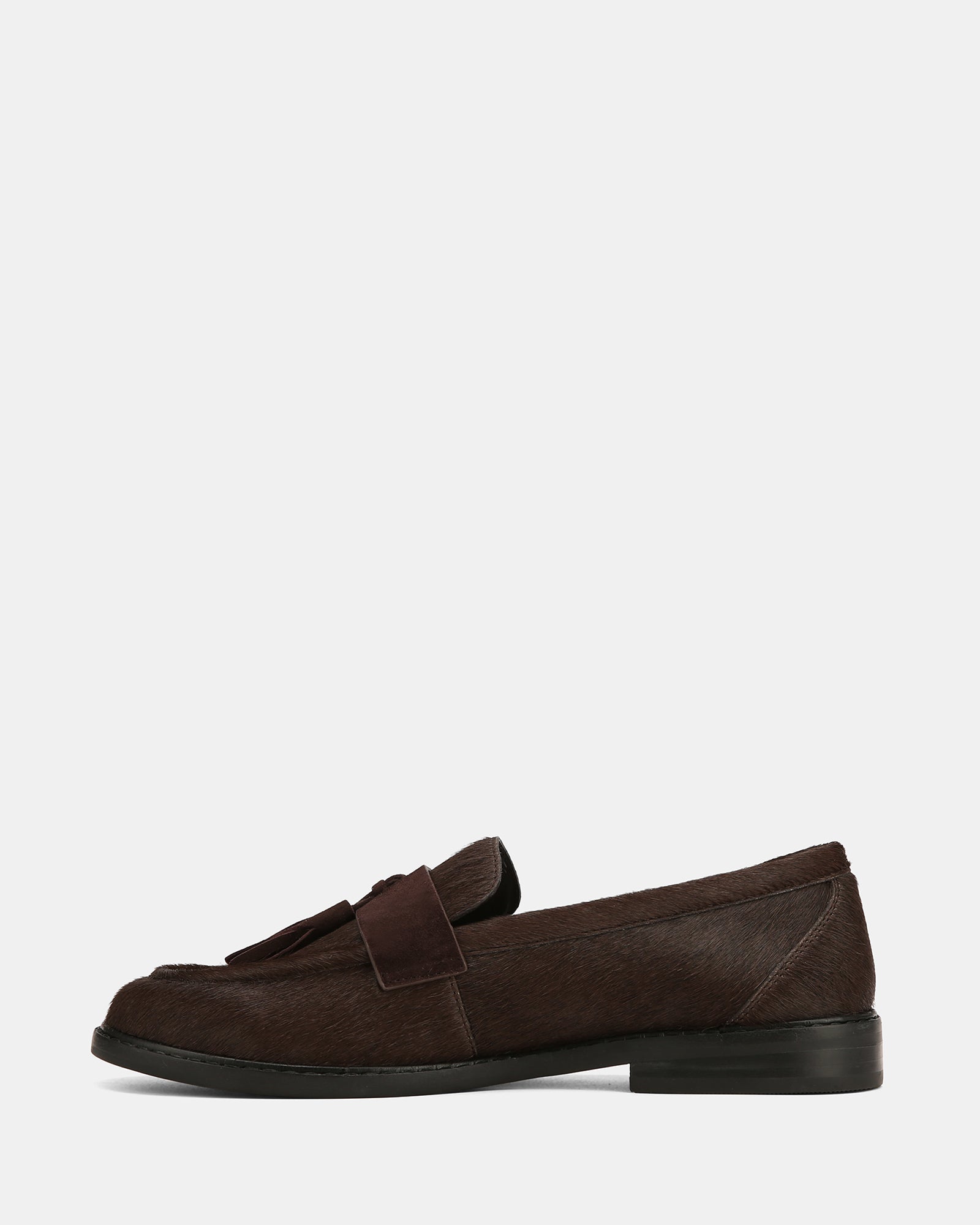 Evelyn Chocolate Hair-on Leather Loafer