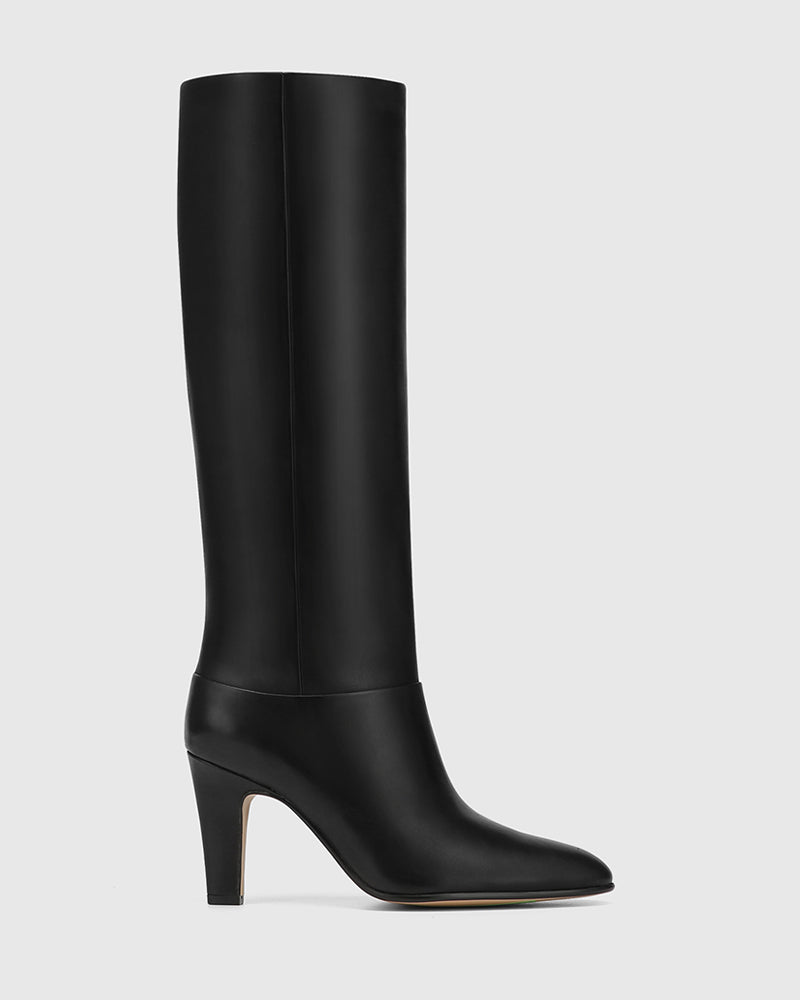 Roseberry Black Leather Long Boot