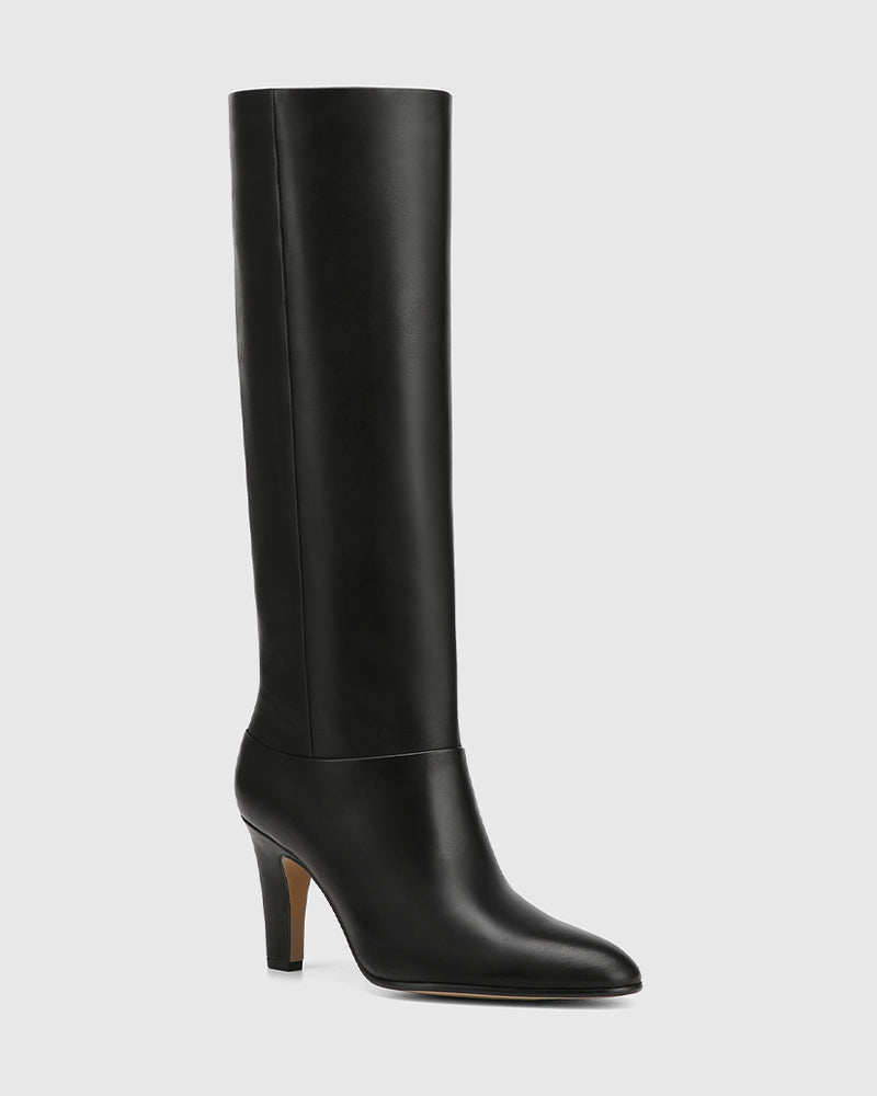 Roseberry Black Leather Long Boot