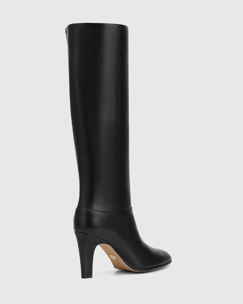 Roseberry Black Leather Long Boot
