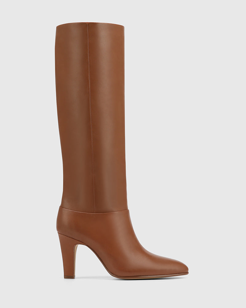 ROSEBERRY KNEE BOOT HAVANA TAN LEATHER