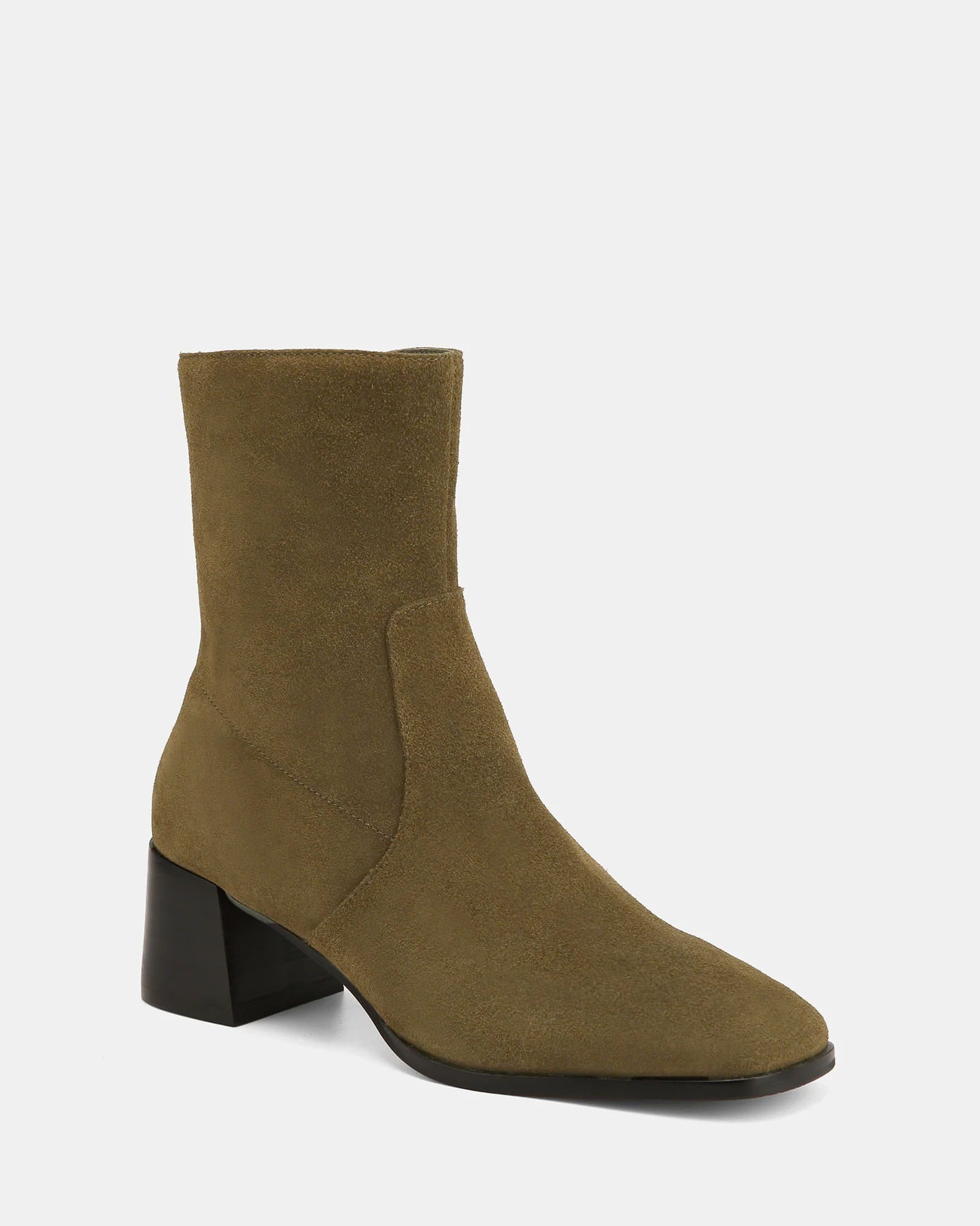 Gaylen Olive Green Suede Leather Ankle Boot