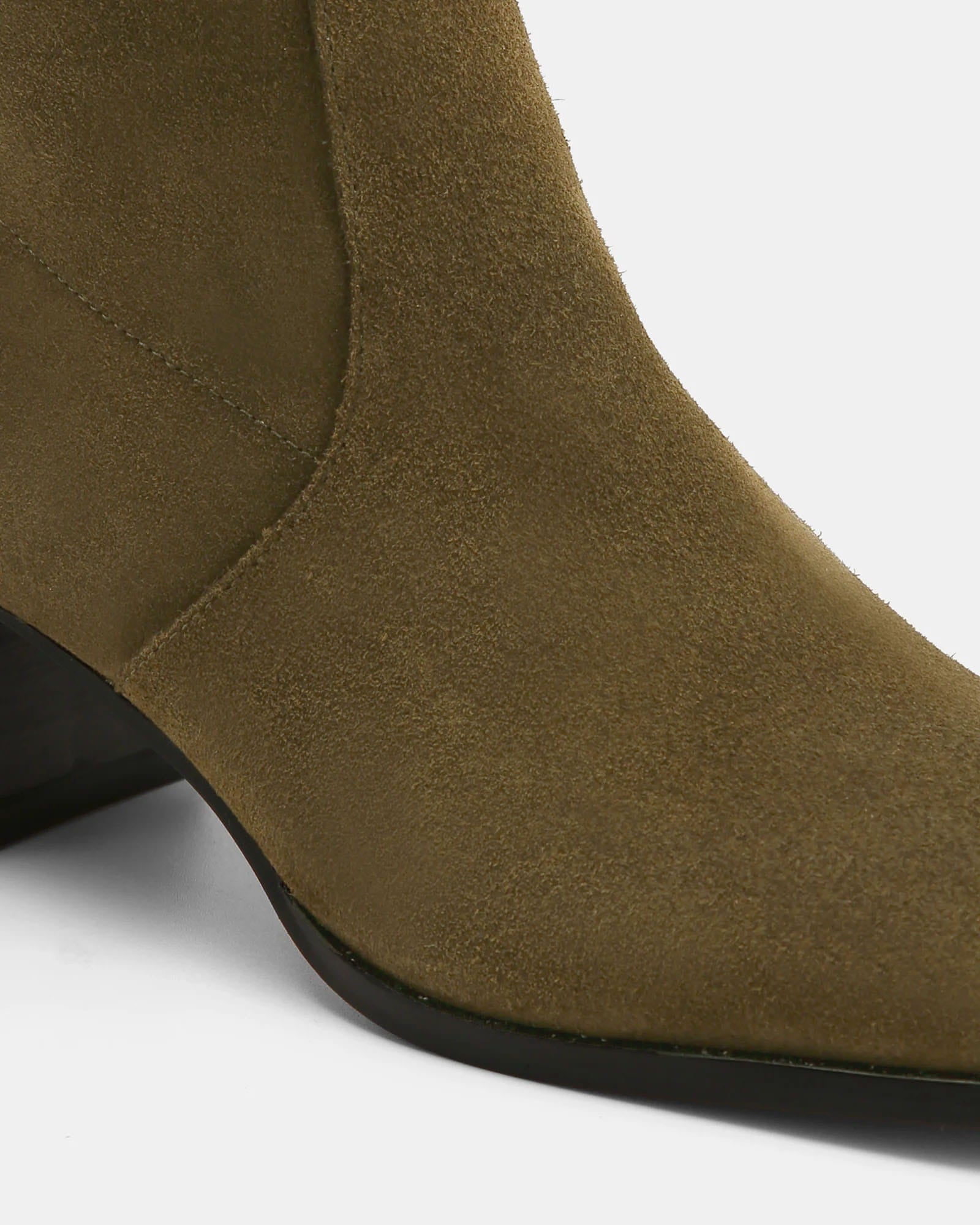 Gaylen Olive Green Suede Leather Ankle Boot