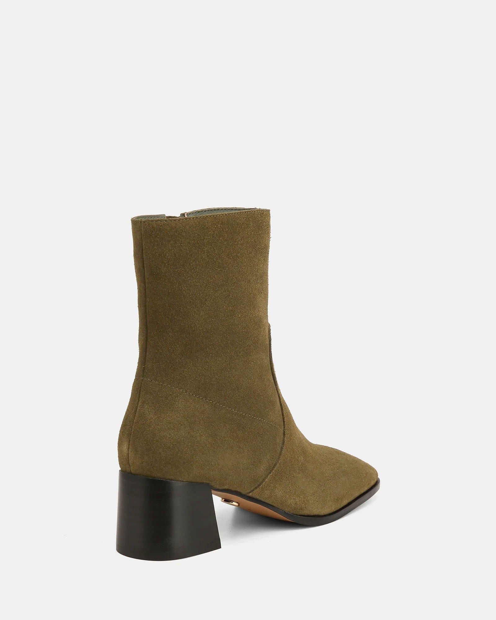 Gaylen Olive Green Suede Leather Ankle Boot