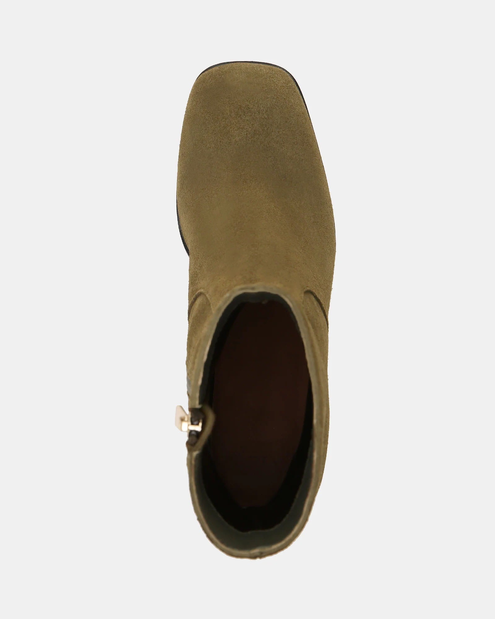 Gaylen Olive Green Suede Leather Ankle Boot