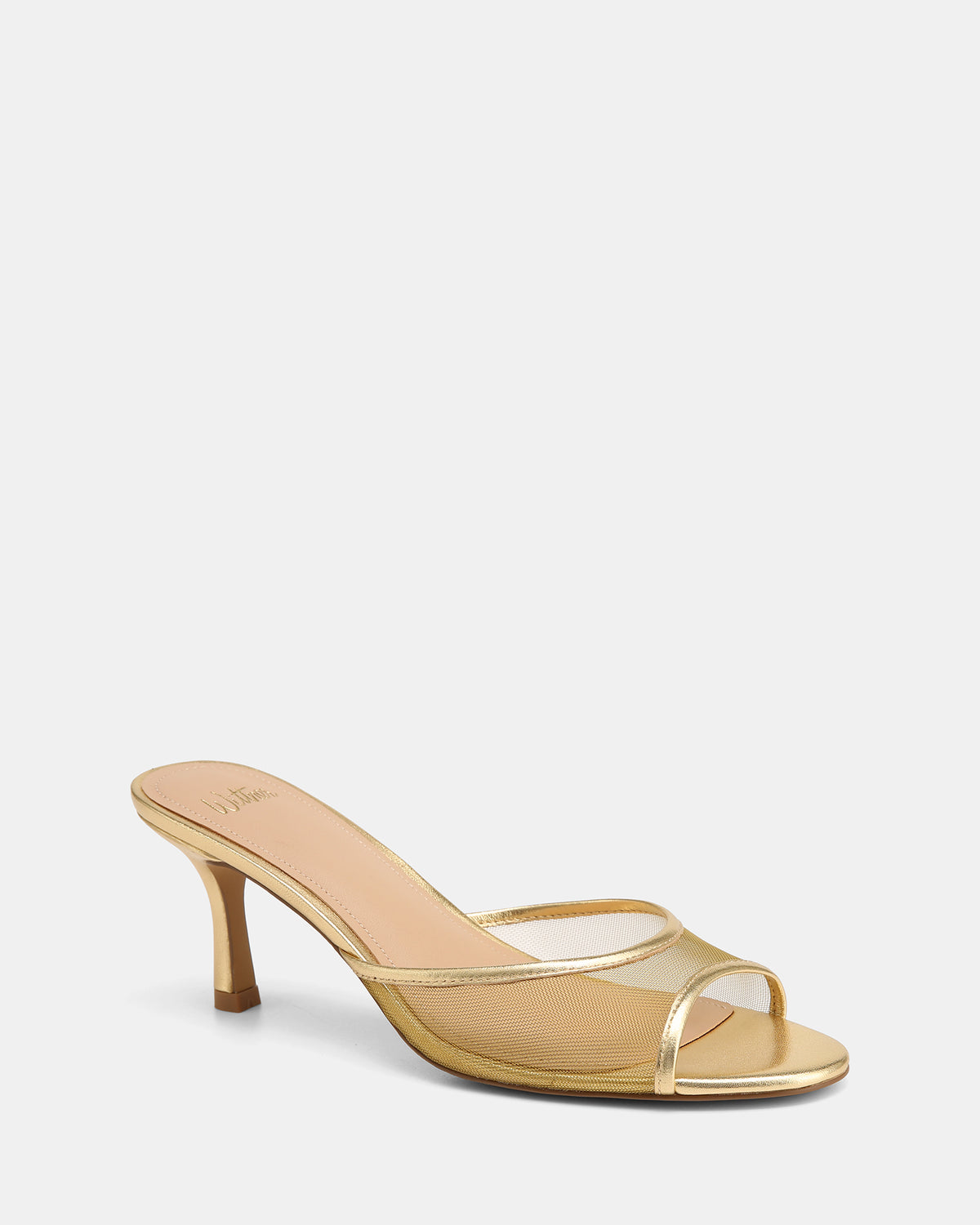 Gem Gold Mesh Low Heels