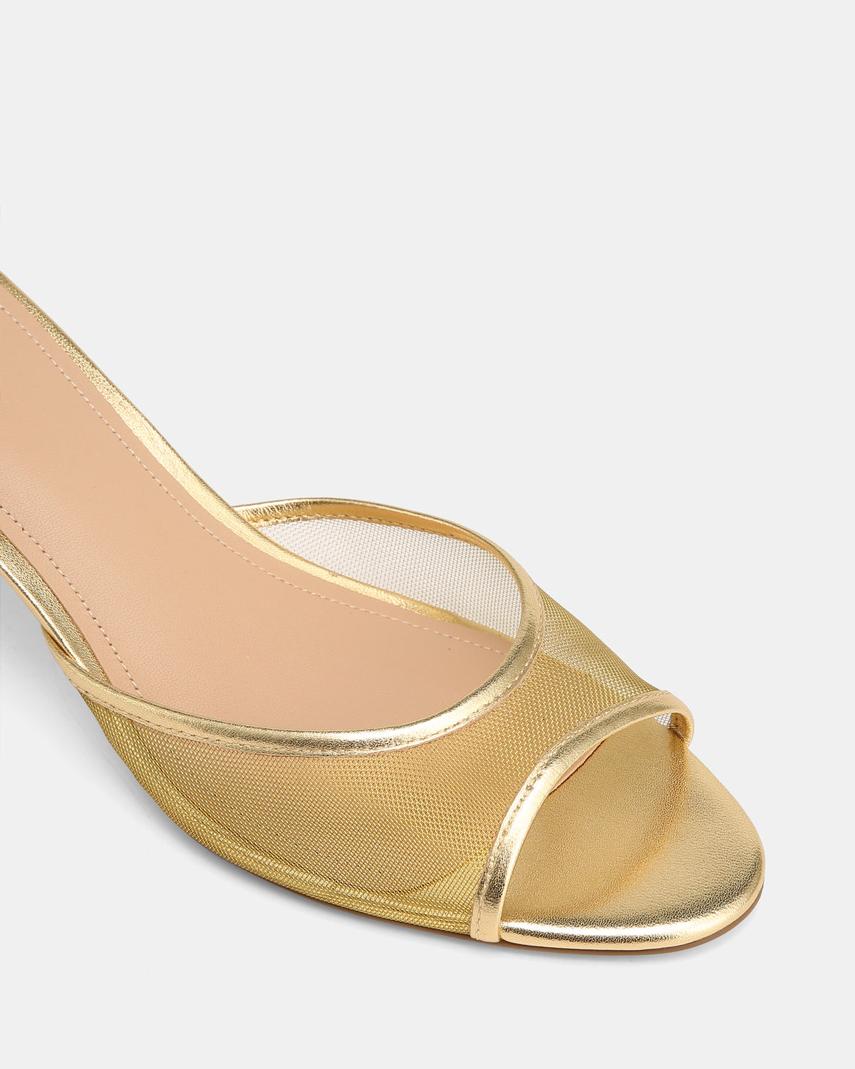 Gem Gold Mesh Low Heels