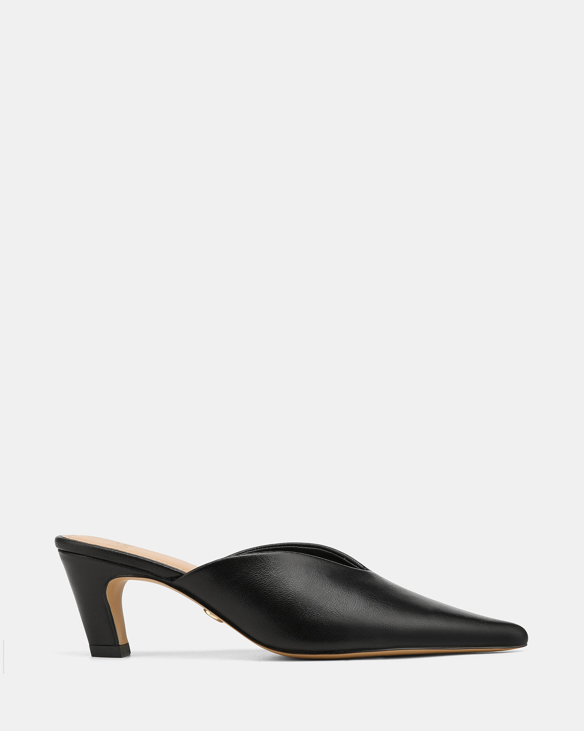 Gilly Black Leather Low Heels