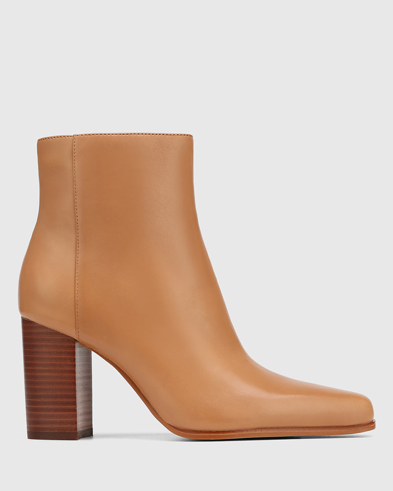 Haval Dark Sand Leather Ankle Boot