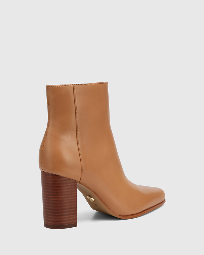 Haval Dark Sand Leather Ankle Boot