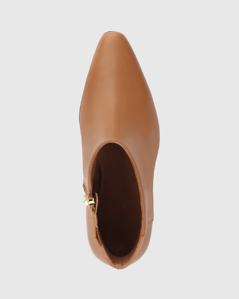 Haval Dark Sand Leather Ankle Boot