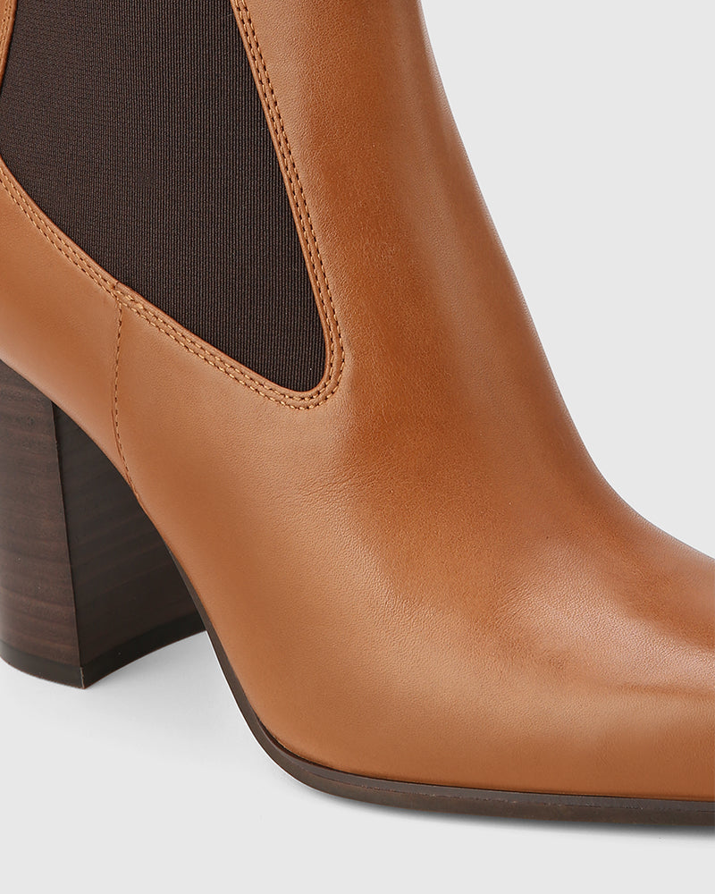 Haze Havana Tan Leather Ankle Boot