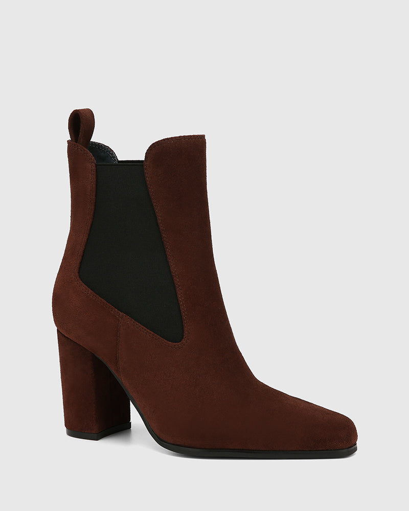 Haze Woodland Brown Suede Leather Ankle Boot