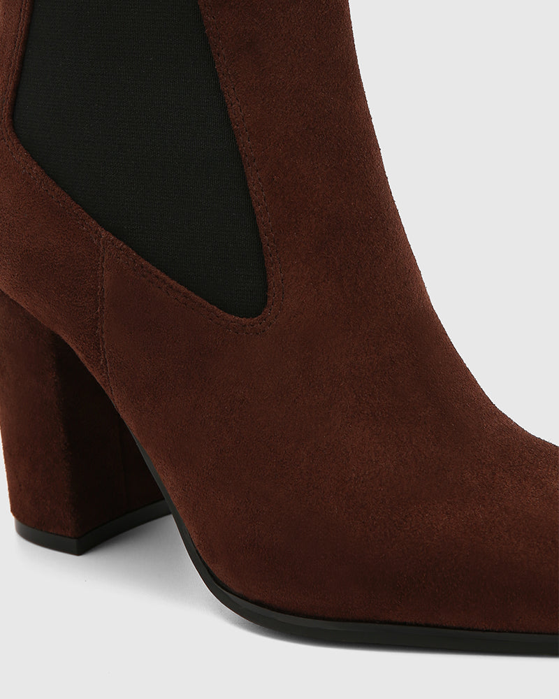 Haze Woodland Brown Suede Leather Ankle Boot