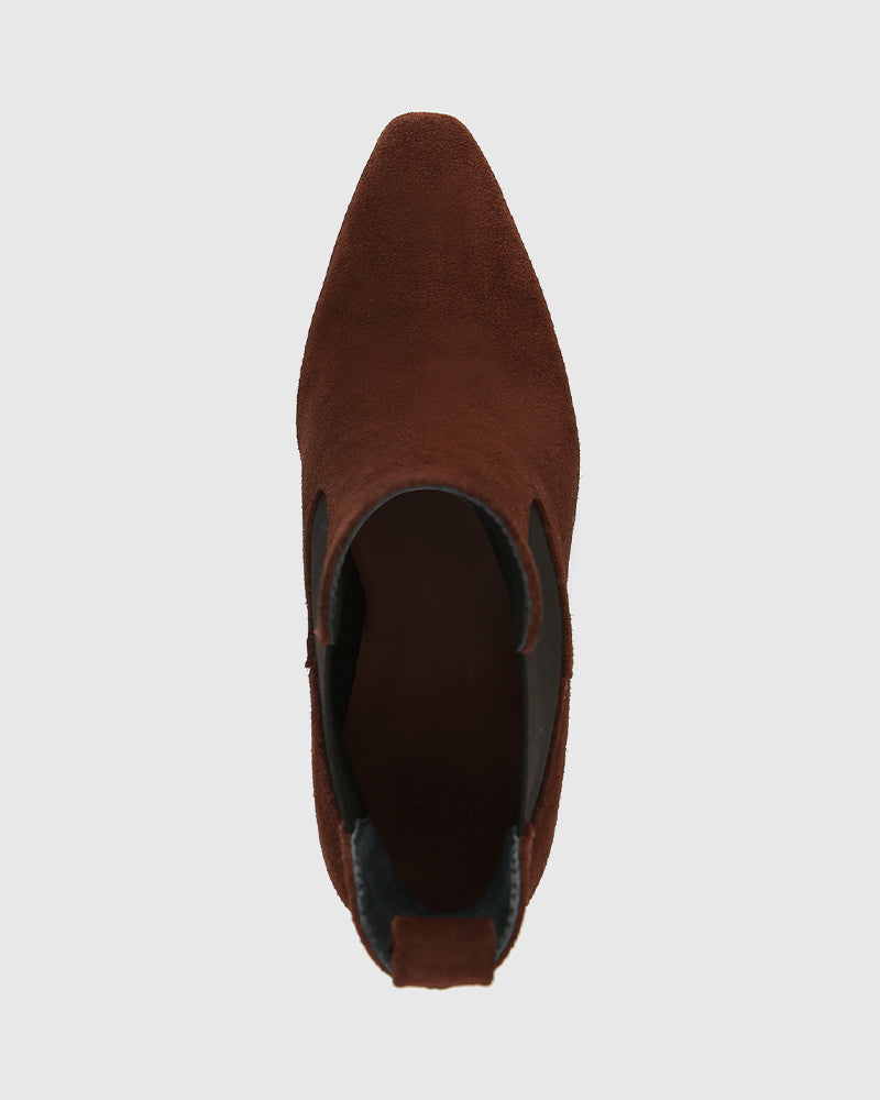 Haze Woodland Brown Suede Leather Ankle Boot