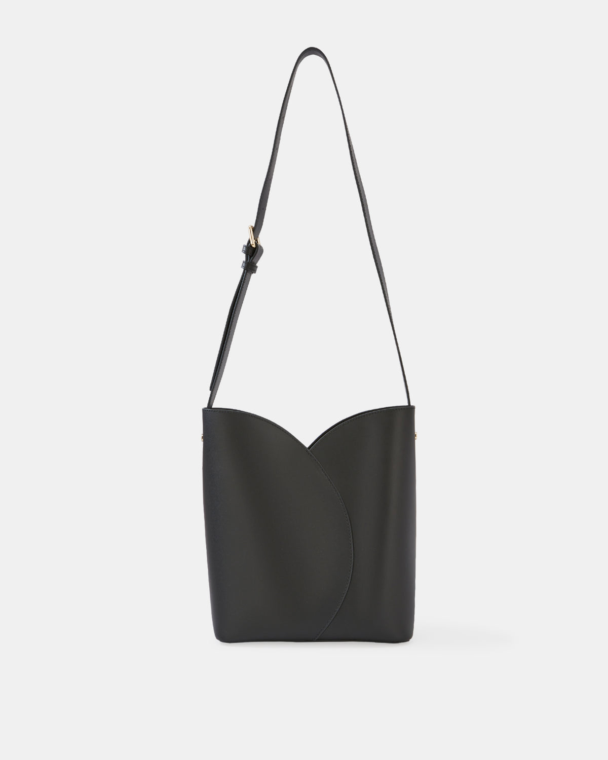 HAYES CROSS BODY BAG BLACK LEATHER