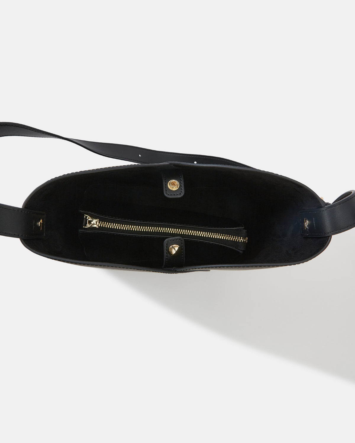 HAYES CROSS BODY BAG BLACK LEATHER