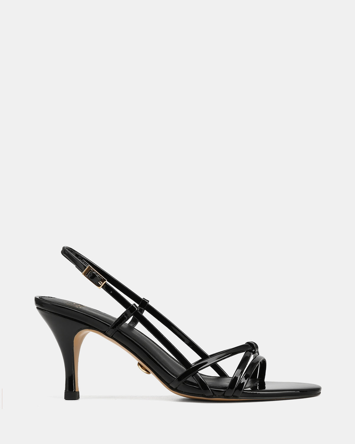 IMANI MID SANDALS BLACK PATENT LEATHER
