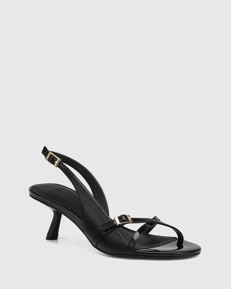 Inez Black Patent Leather Slingback