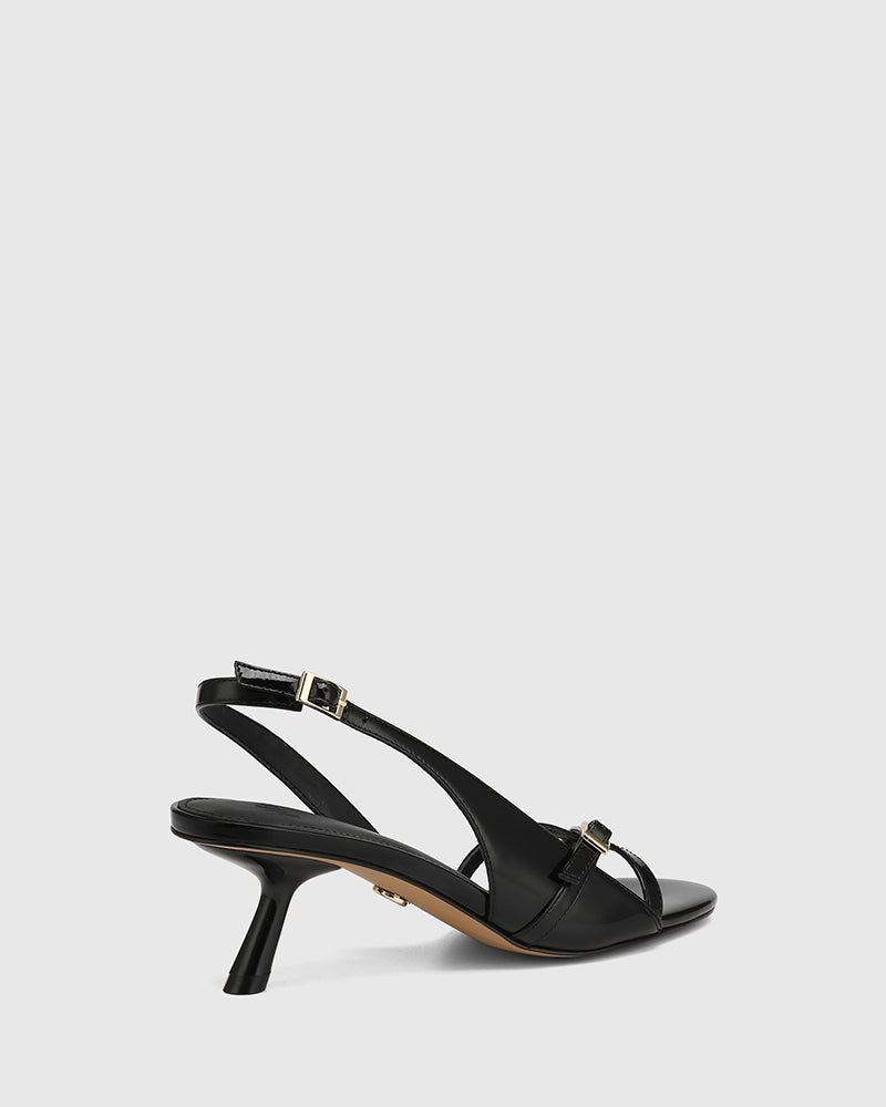 Inez Black Patent Leather Slingback