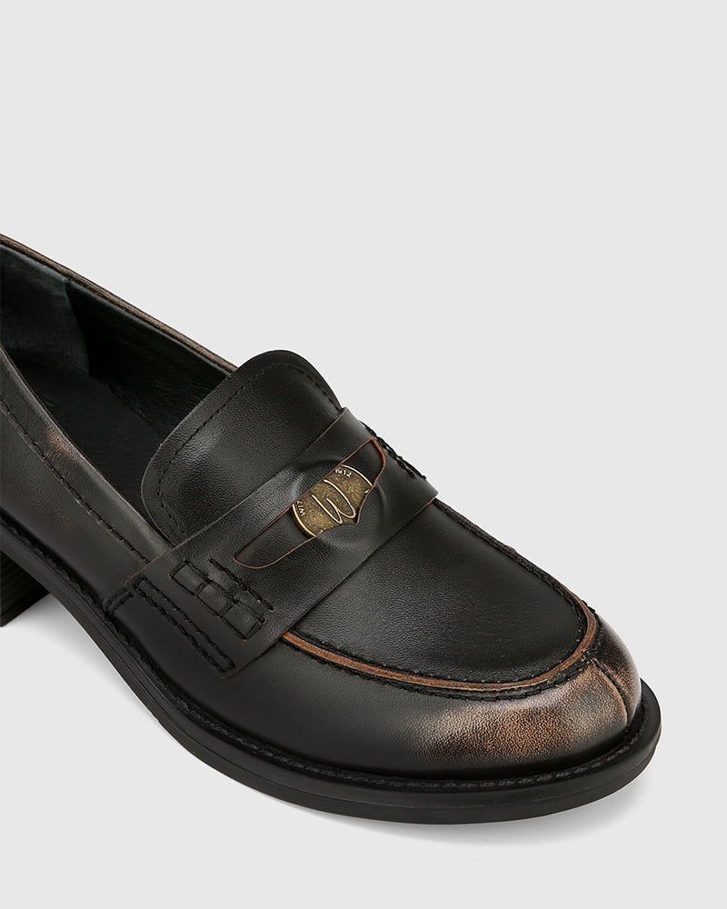 Jayla Light Cognac Leather Loafer