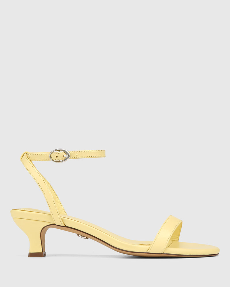 Jo Buttercup Leather Kitten Heel