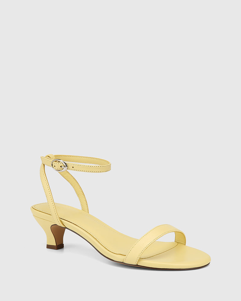 Jo Buttercup Leather Kitten Heel