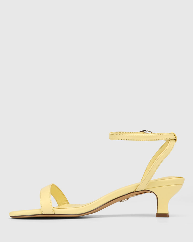 Jo Buttercup Leather Kitten Heel
