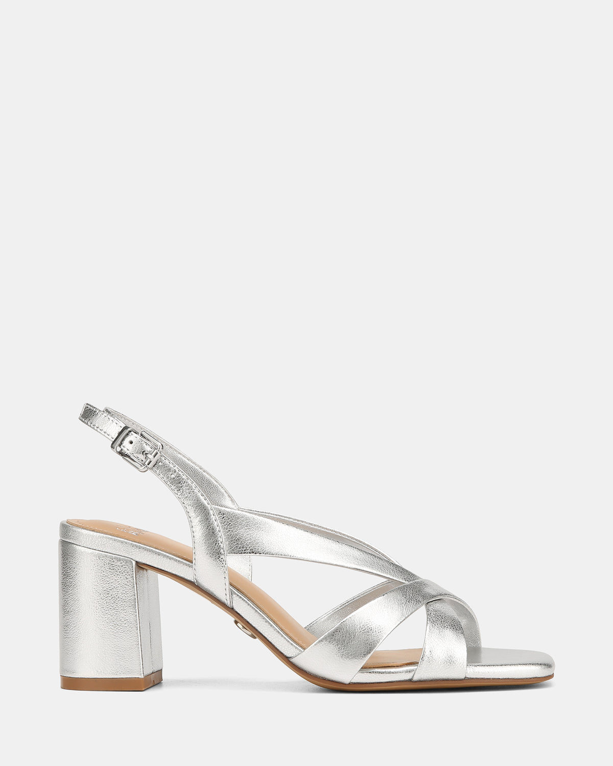 Josie Silver Metallic Leather Mid Heel