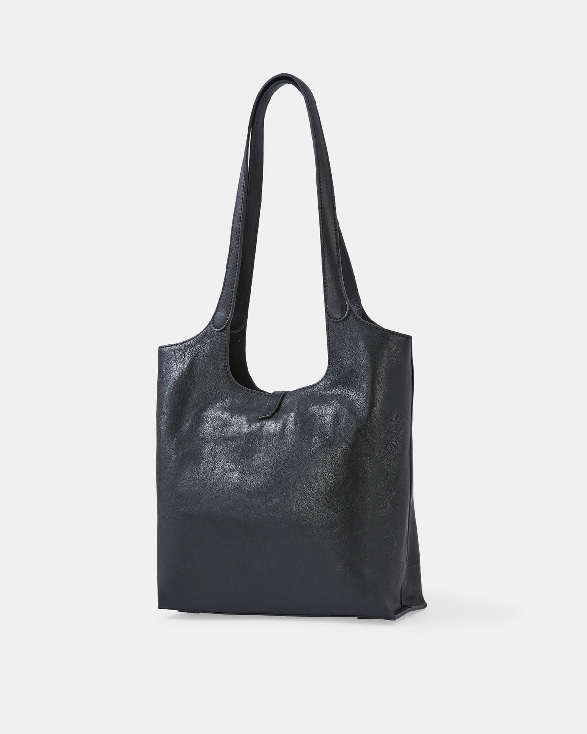 JUNE SHOULDER BAG BLACK LEATHER