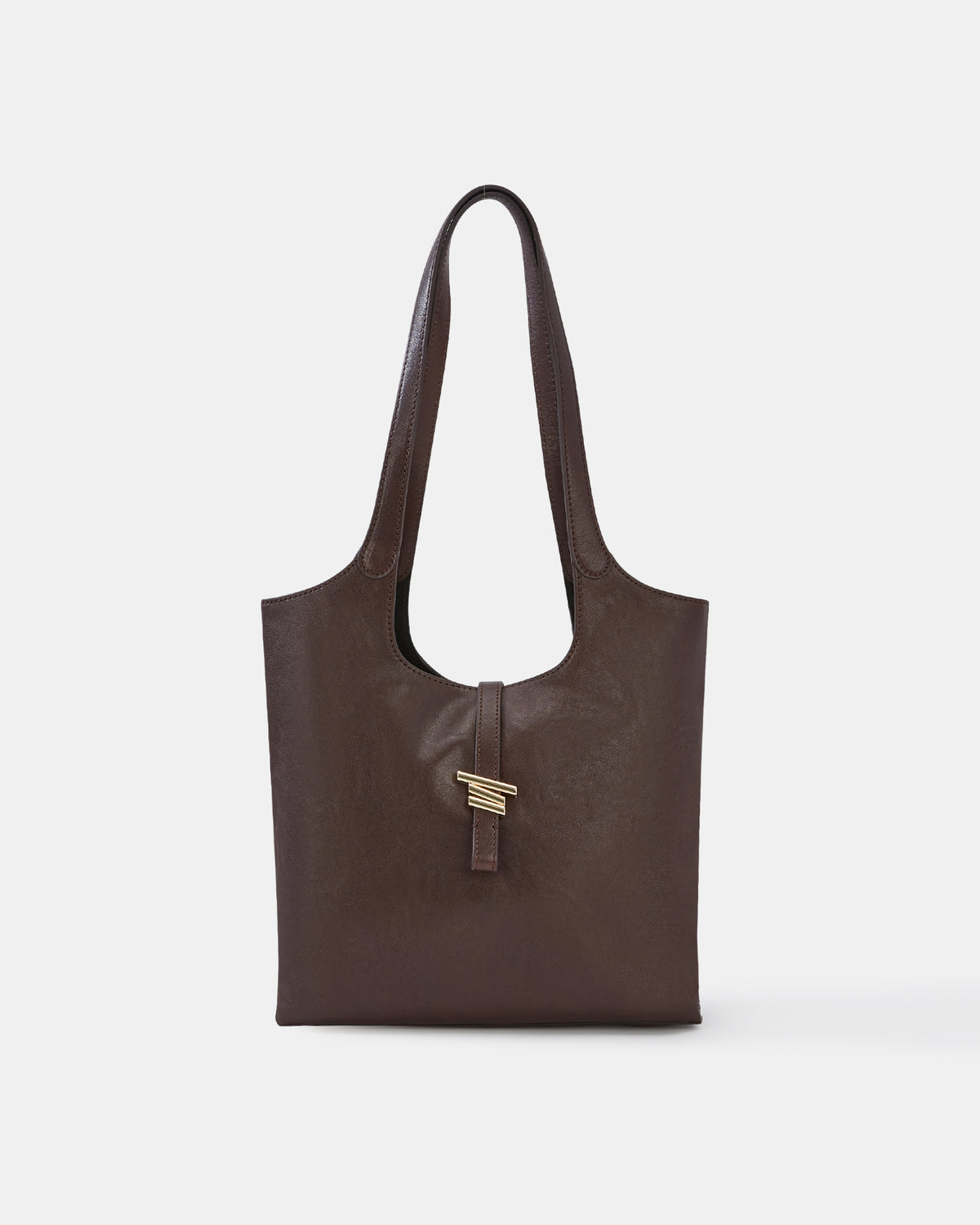 JUNE SHOULDER BAG BROWN LEATHER