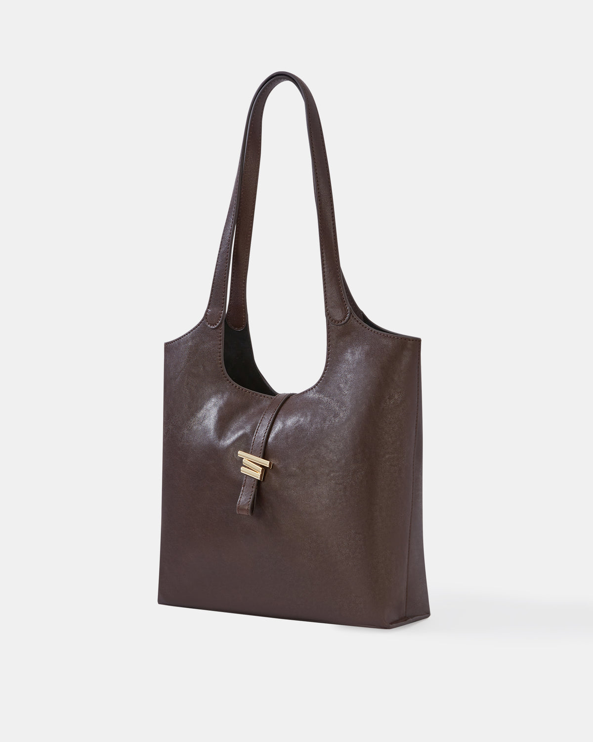 JUNE SHOULDER BAG BROWN LEATHER