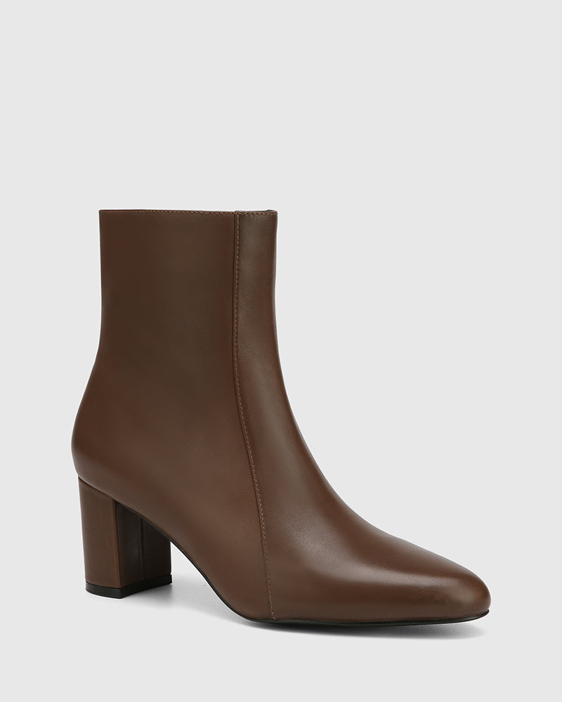 Kilton Khaki Brown Leather Ankle Boot