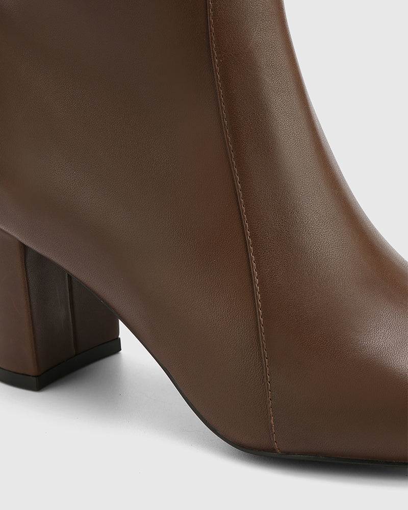 Kilton Khaki Brown Leather Ankle Boot