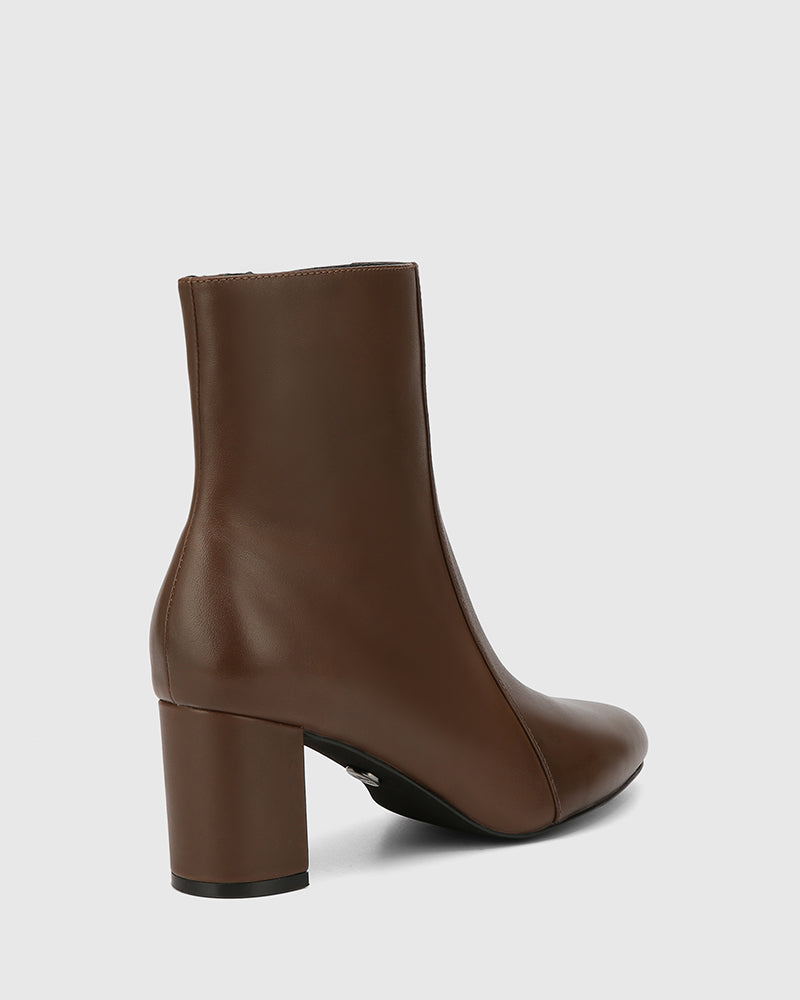Kilton Khaki Brown Leather Ankle Boot