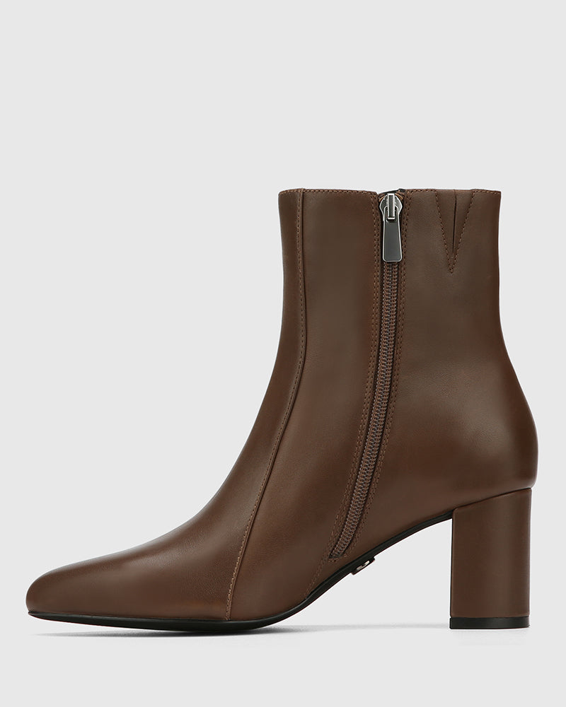 Kilton Khaki Brown Leather Ankle Boot