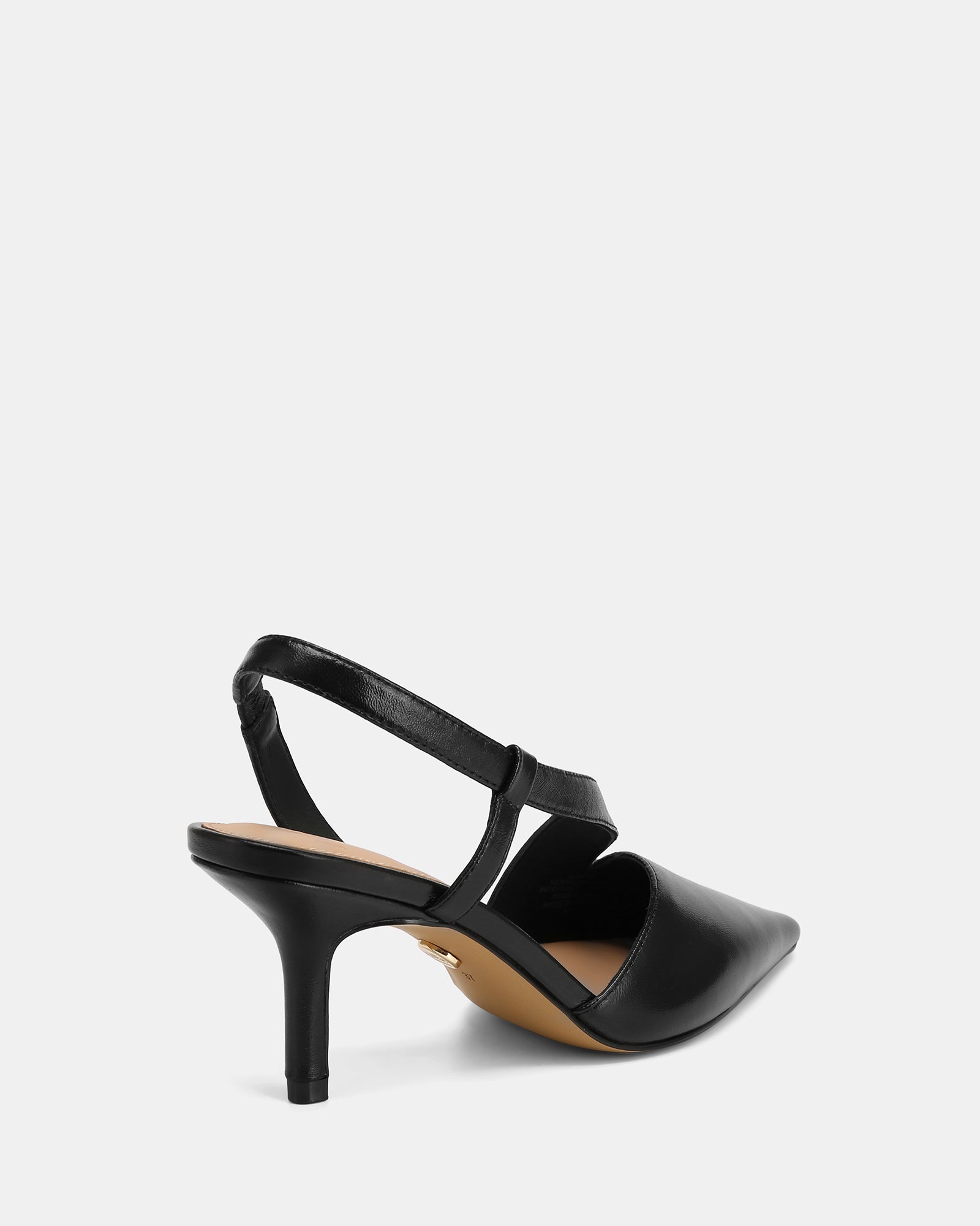 Lannie Black Leather Slingback