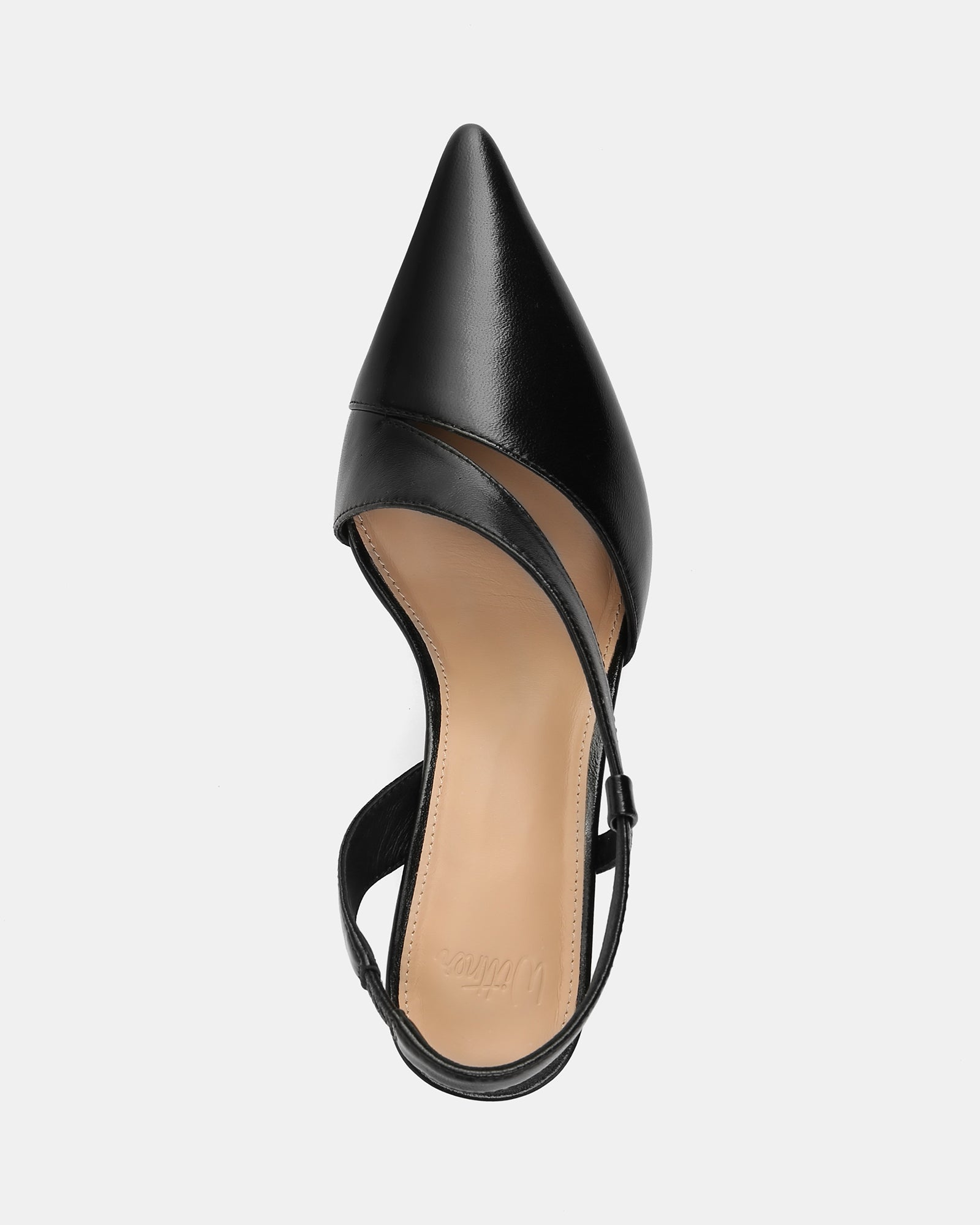 Lannie Black Leather Slingback