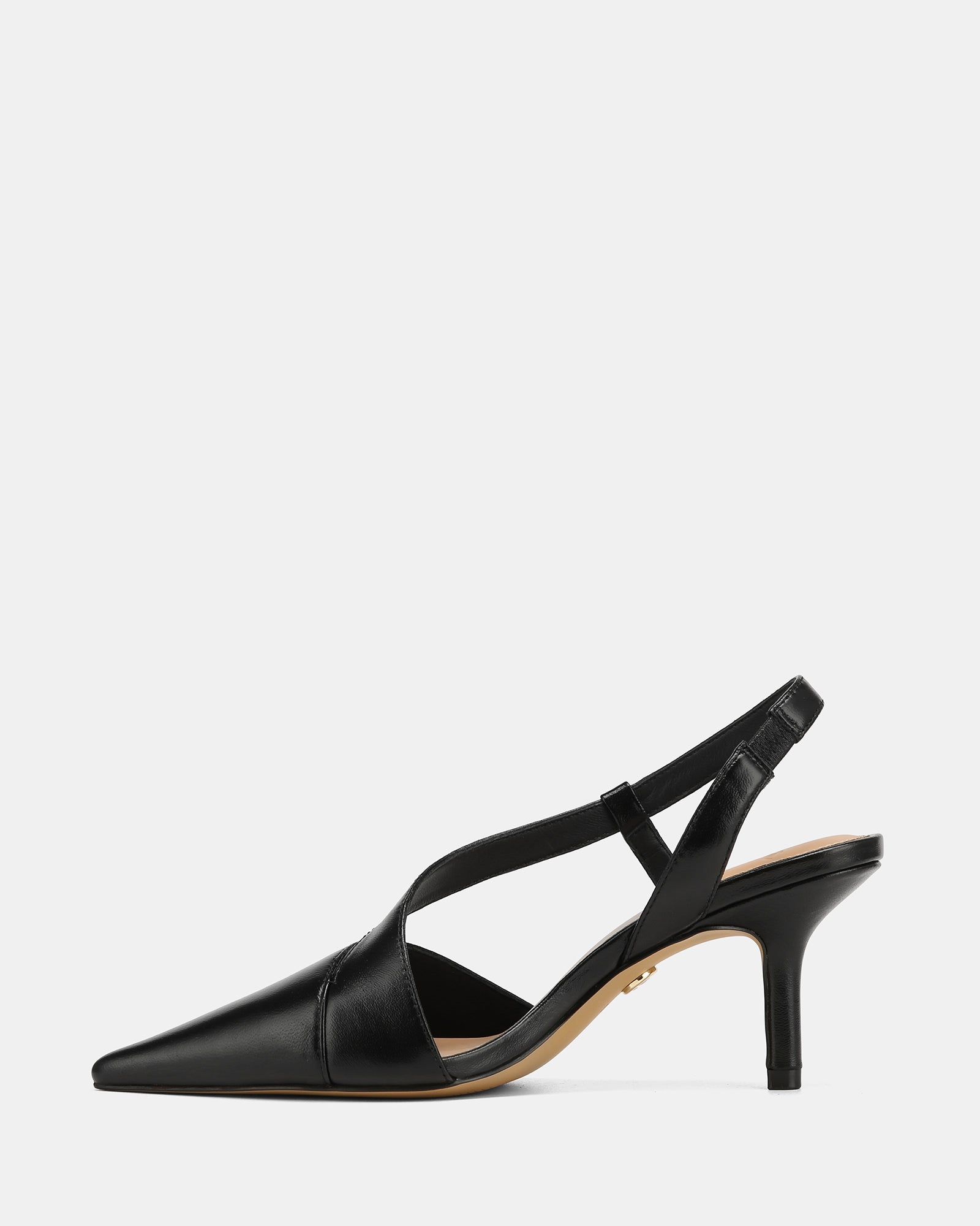 Lannie Black Leather Slingback